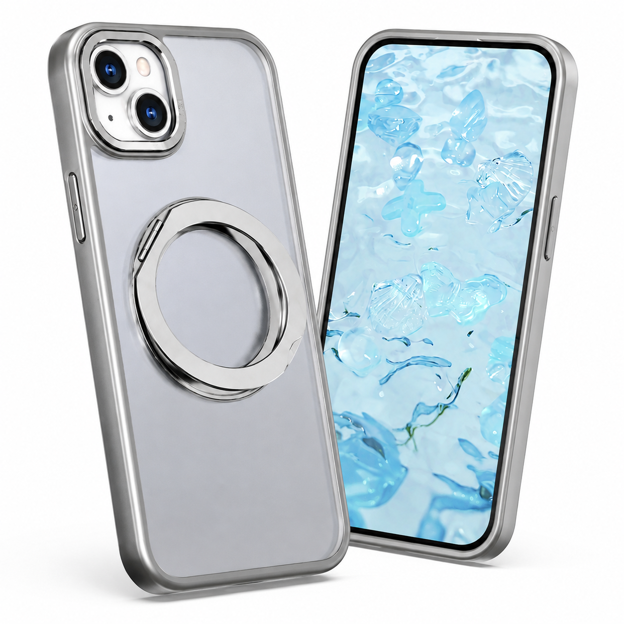 MagSafe Tilt Ring Stand Case for Apple iPhone 15 - Grey