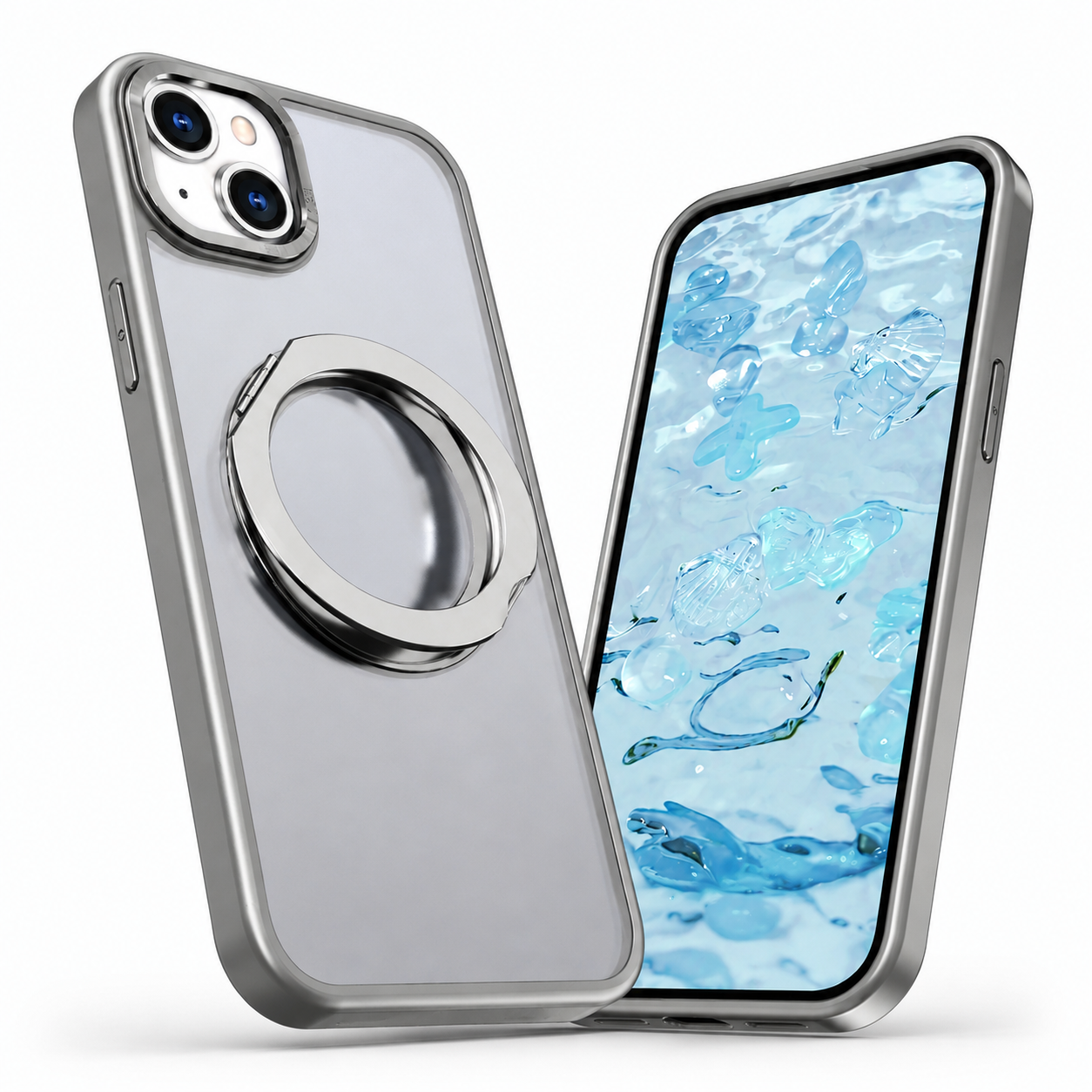 MagSafe Tilt Ring Stand Case for Apple iPhone 15 - Grey
