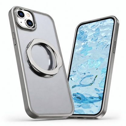 MagSafe Tilt Ring Stand Case for Apple iPhone 15 - Grey