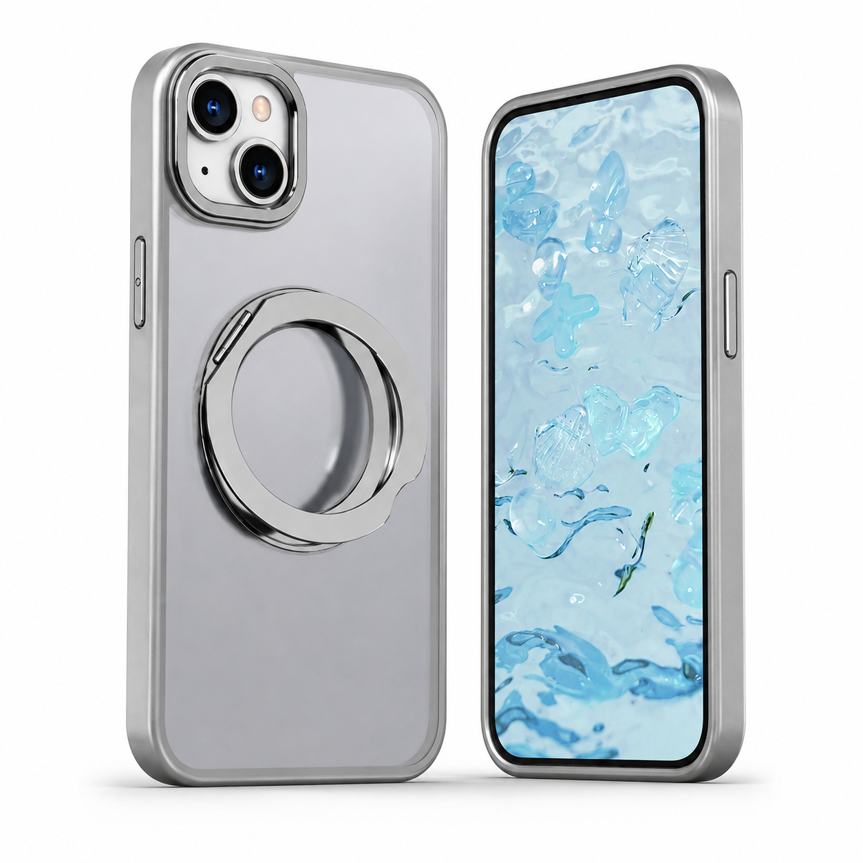 MagSafe Tilt Ring Stand Case for Apple iPhone 15 - Grey