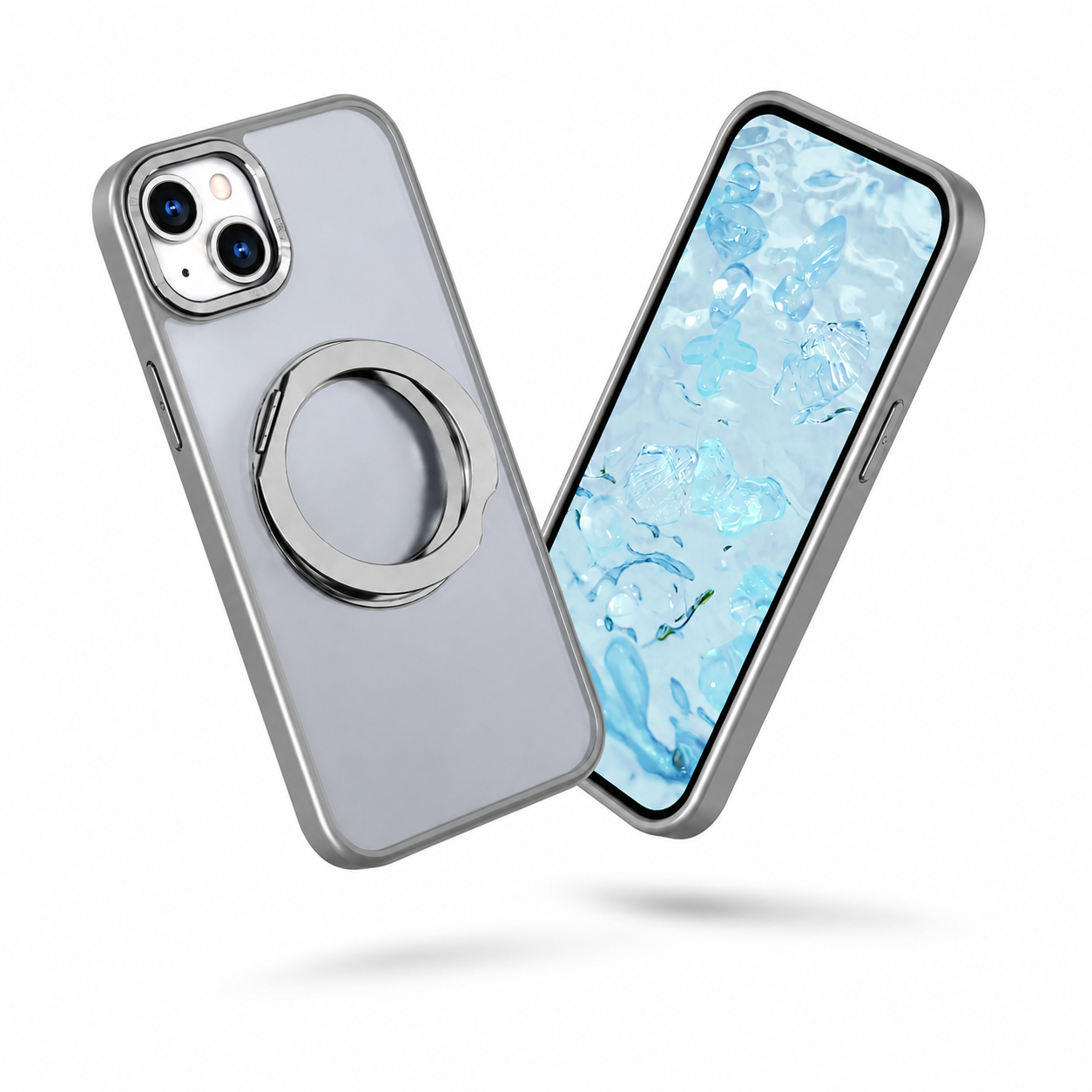 MagSafe Tilt Ring Stand Case for Apple iPhone 15 - Grey
