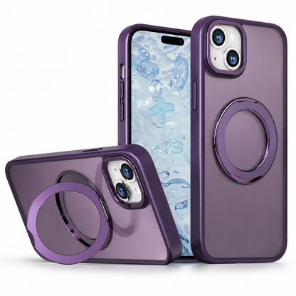 MagSafe Tilt Ring Stand Case for Apple iPhone 15 - Deep Purple