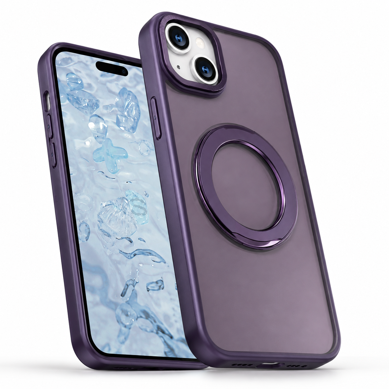 MagSafe Tilt Ring Stand Case for Apple iPhone 15 - Deep Purple