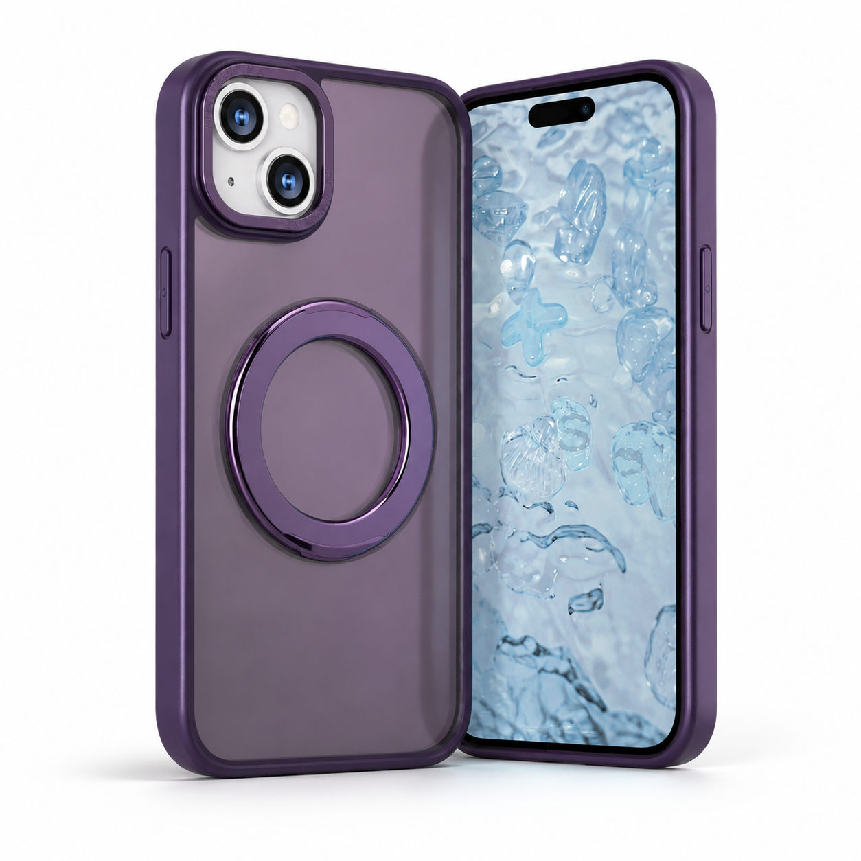 MagSafe Tilt Ring Stand Case for Apple iPhone 15 - Deep Purple