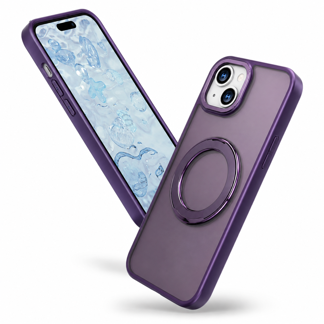 MagSafe Tilt Ring Stand Case for Apple iPhone 15 - Deep Purple