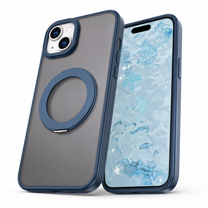 Protective MagSafe Kickstand Case for Apple iPhone 13 with Rotating Ring Holder