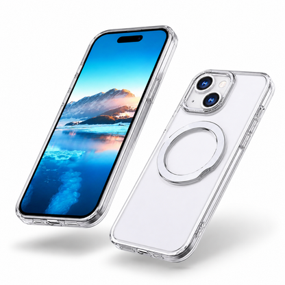 Protective MagSafe Kickstand Case for Apple iPhone 13 with Rotating Ring Holder