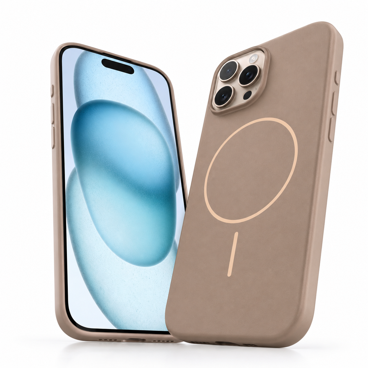MagSafe Vibrant Silicone Case for Apple iPhone 13 Pro Max - Desert Gold - close-up design view