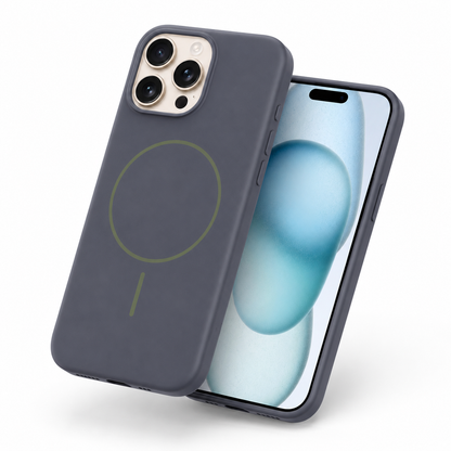 MagSafe Vibrant Silicone Case for Apple iPhone 13 Pro - Navy - angled product view