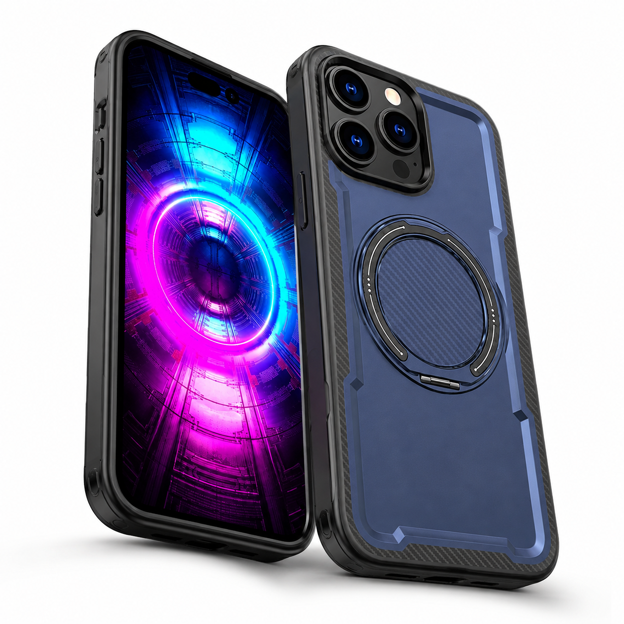 Navy magnetic Covert case for iPhone 16 Pro Max
