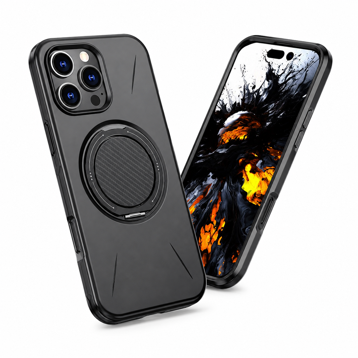 MagSafe Forge Ring Case Apple iPhone 13 Pro Max - Black - close-up design view