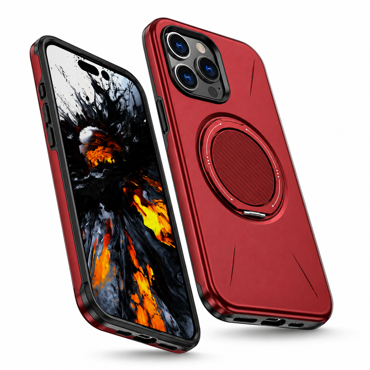 MagSafe Forge Ring Case Apple iPhone 13 Pro - Red - close-up design view