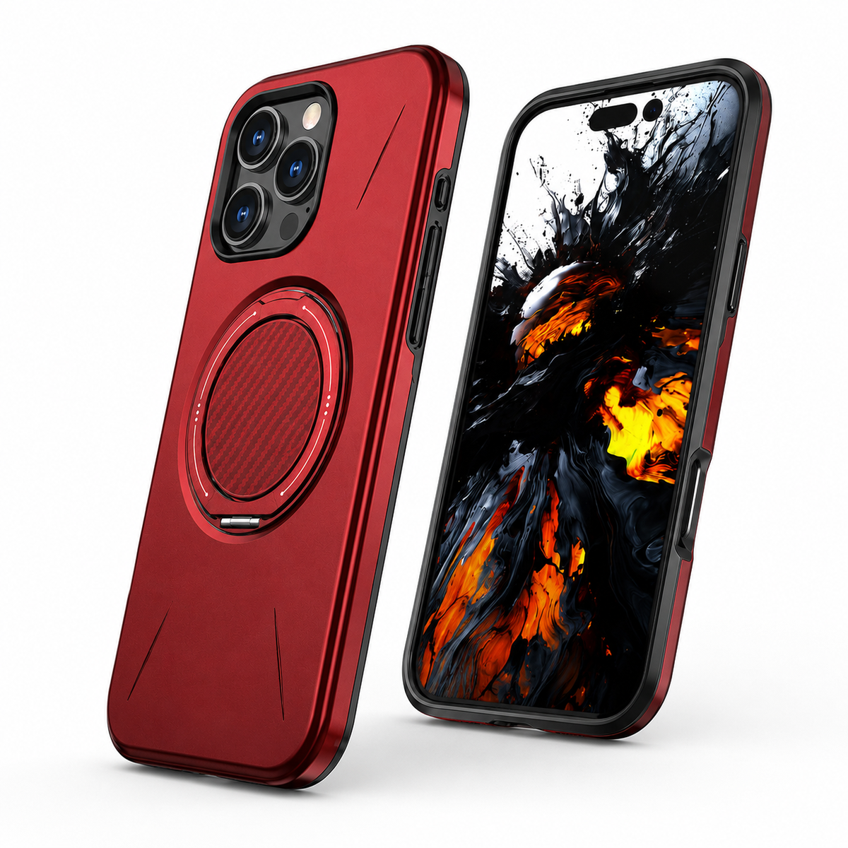MagSafe Forge Ring Case Apple iPhone 14 Pro Max - Red - side profile product view