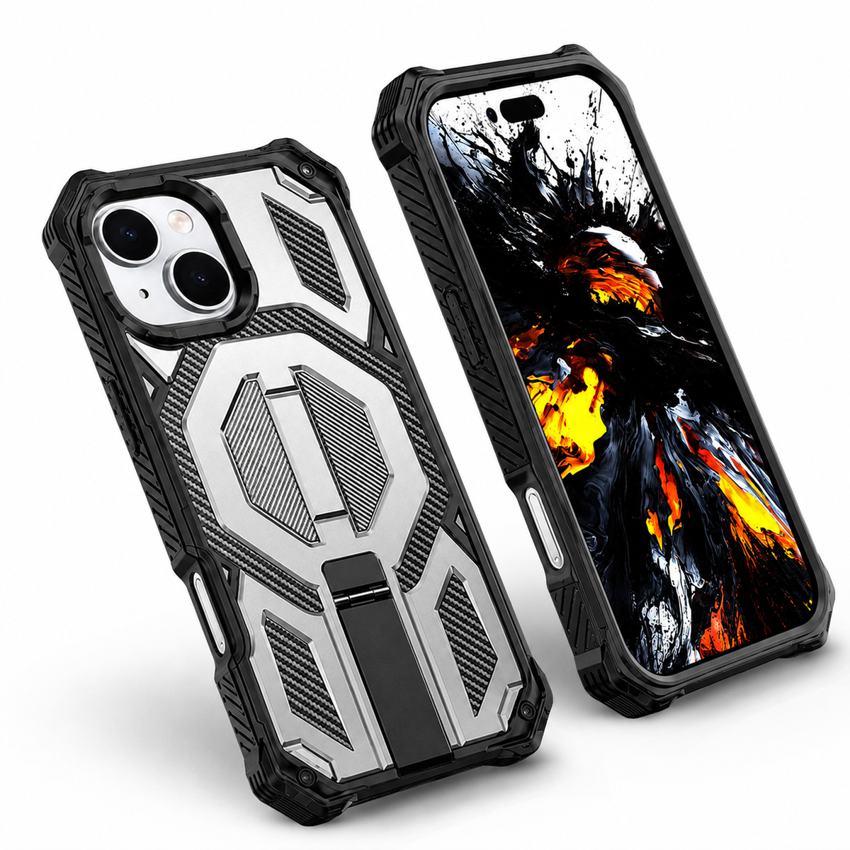Protective rugged iPhone 13 MagSafe case with reinforced corners and camera protection