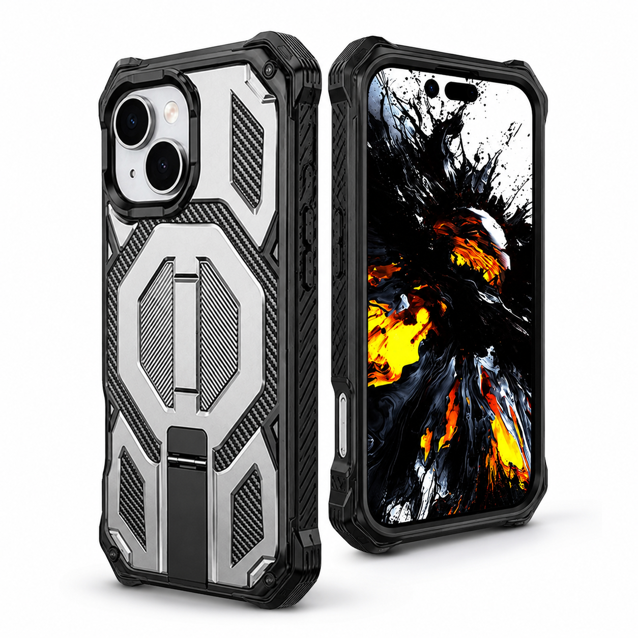 Heavy duty MagSafe Outrider phone case for iPhone 14 with drop protection