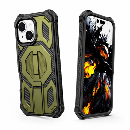 Protective rugged iPhone 15 MagSafe case with reinforced corners and camera protection