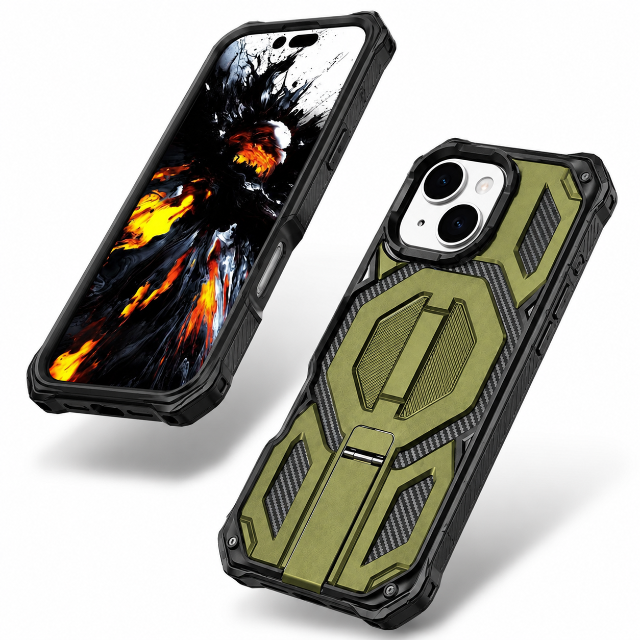 Heavy duty MagSafe Outrider phone case for iPhone 15 with drop protection