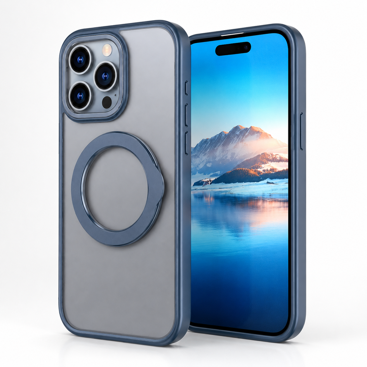 Durable Blue MagSafe phone case for iPhone 16 Pro Max Canada
