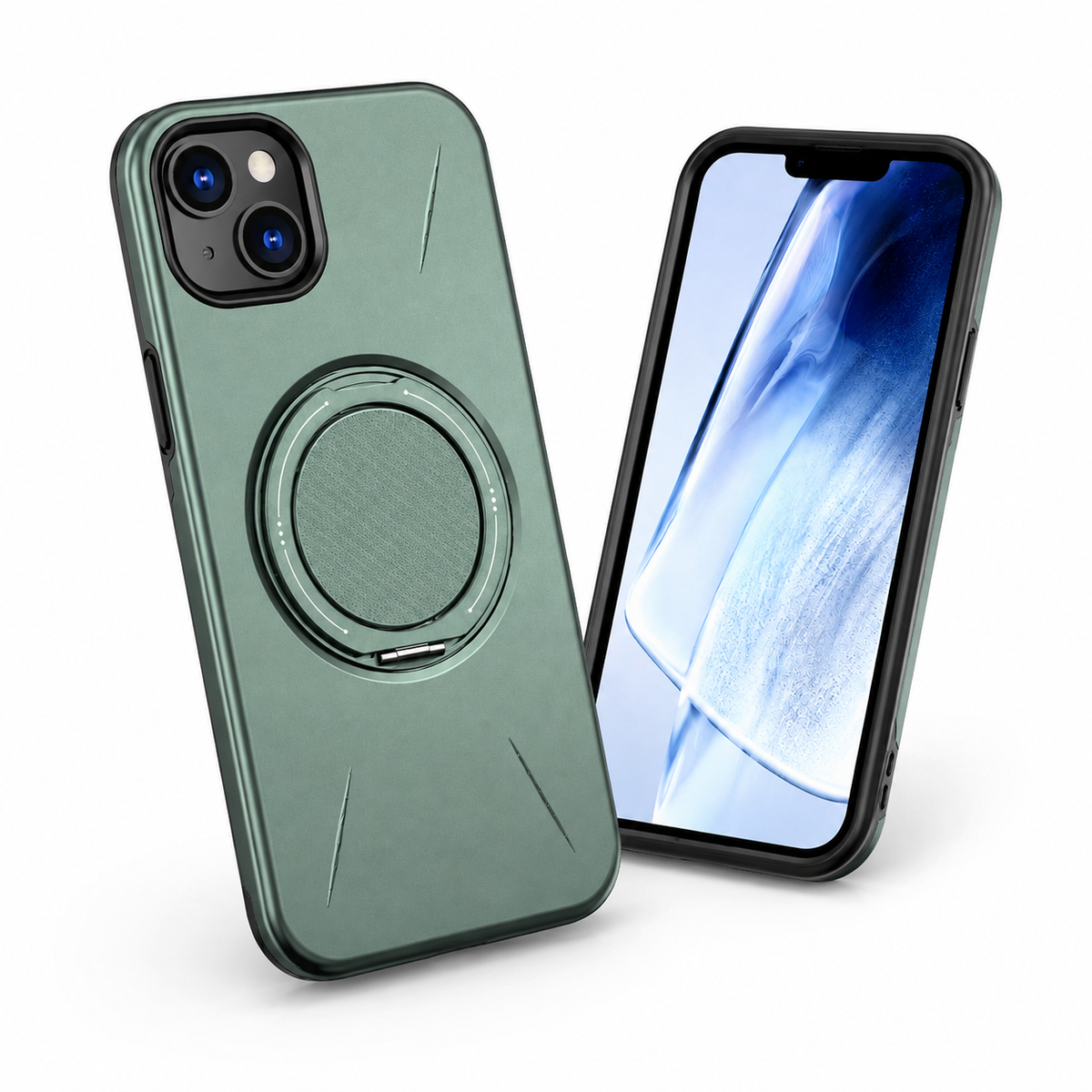 Rugged MagSafe Forge Ring Case for Apple iPhone 13 with durable shockproof protection