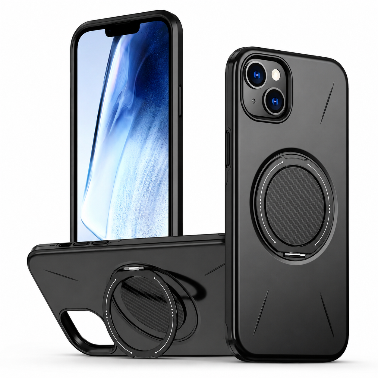 Rugged MagSafe Forge Ring Case for Apple iPhone 13 with durable shockproof protection