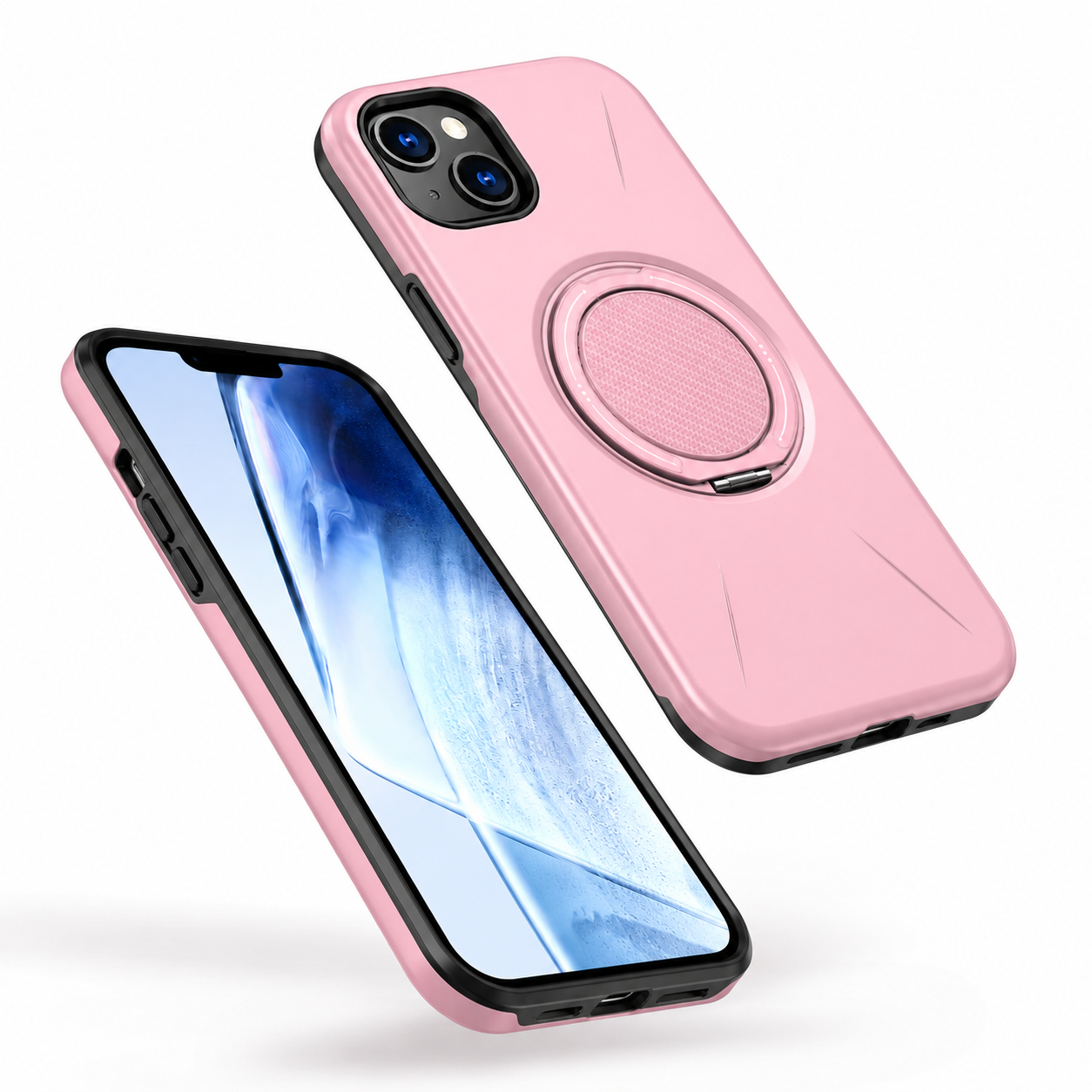 Rugged iPhone 15 MagSafe phone case with reinforced corners and camera protection