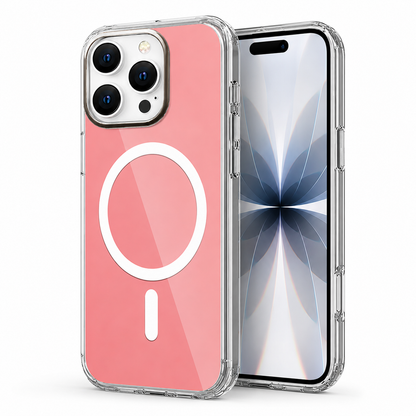Pink iPhone 16 Pro Max magnetic protective case with Airloop design

