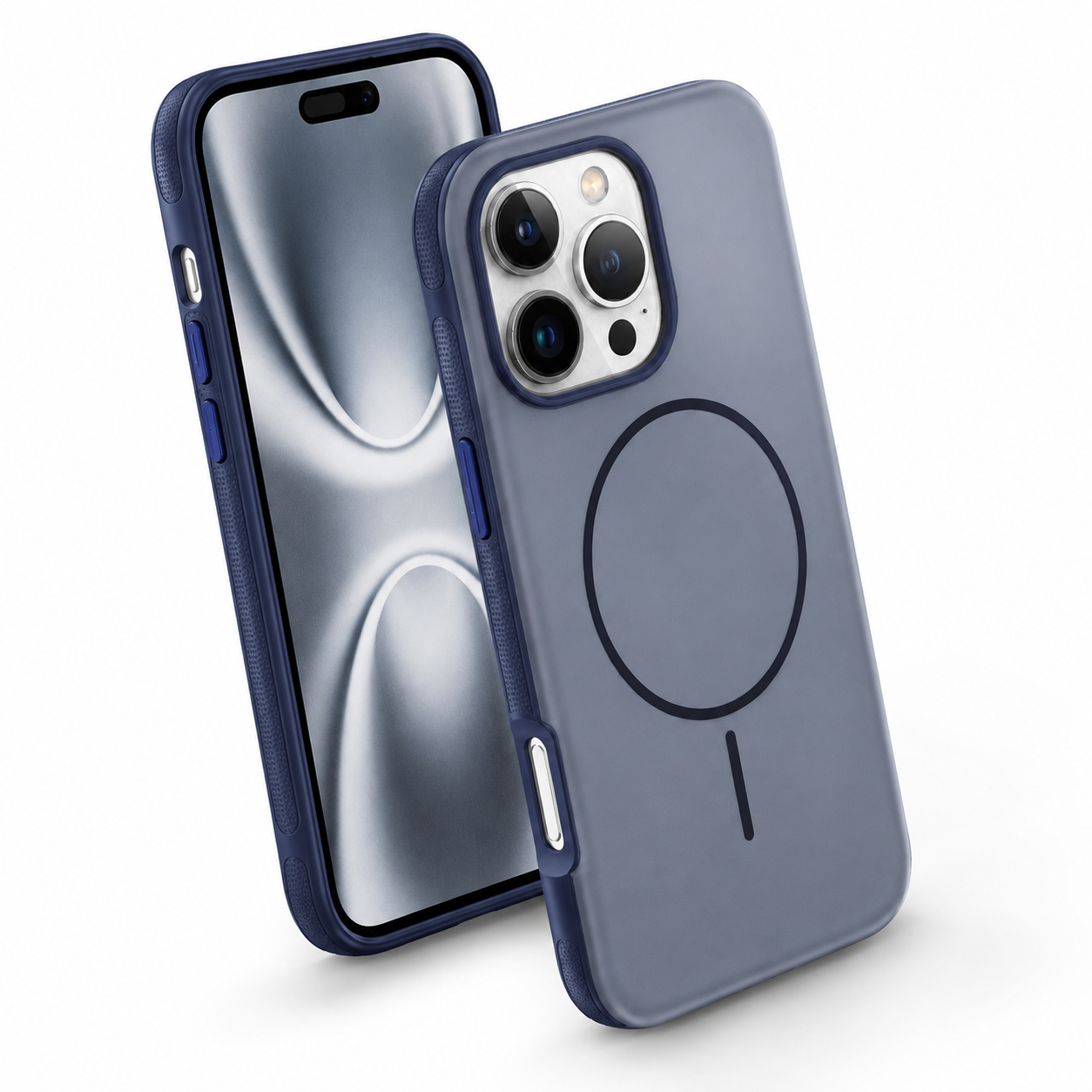 Black iPhone 16 Pro Max stylish magnetic protective case
