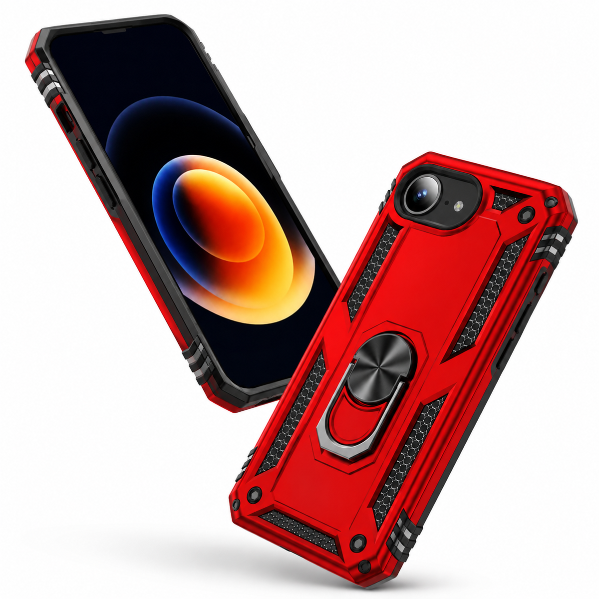 Red anti-drop protective phone cover for iPhone 17e and iPhone 16e
