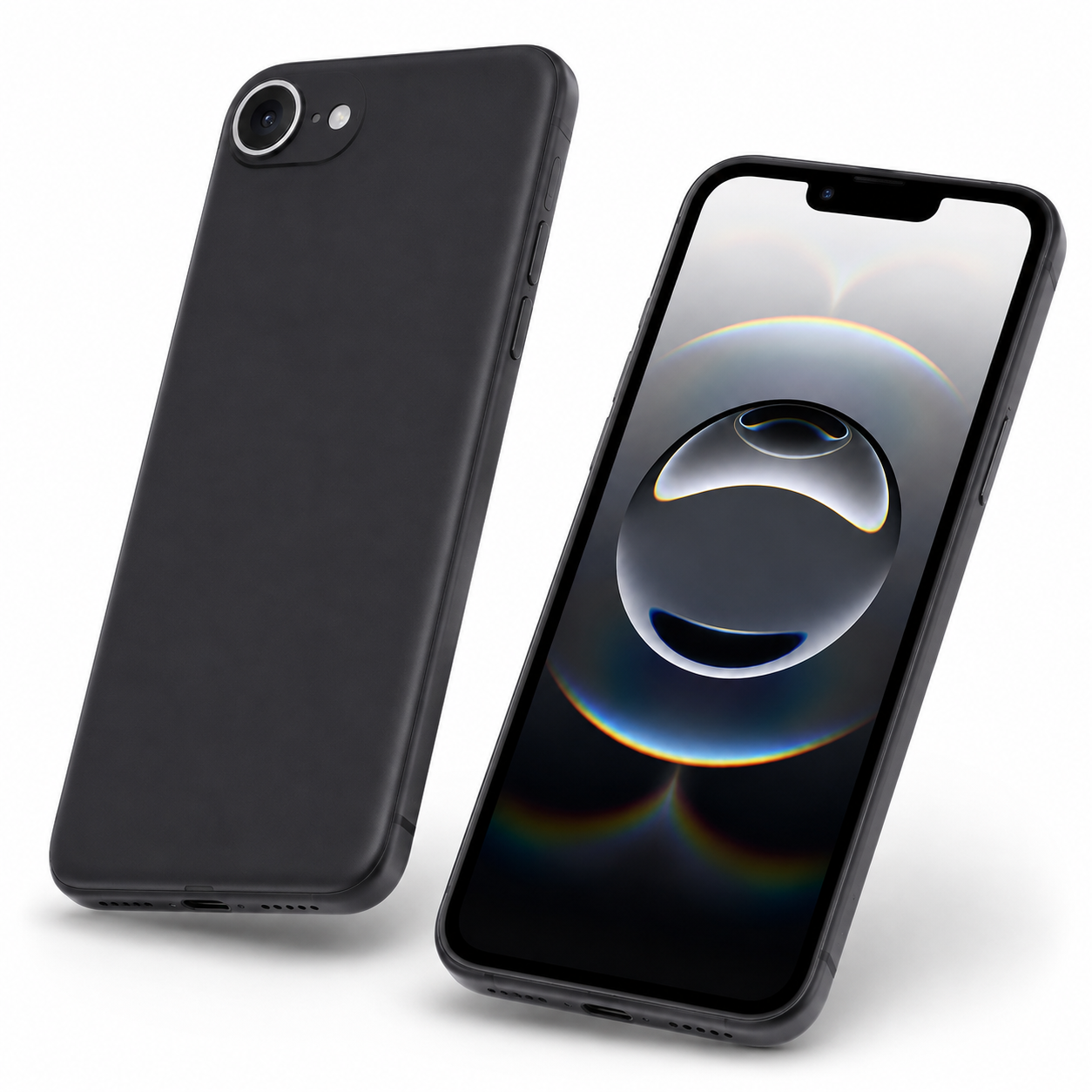 Matte Black Protective Case for Apple iPhone 17e / 16e - Black