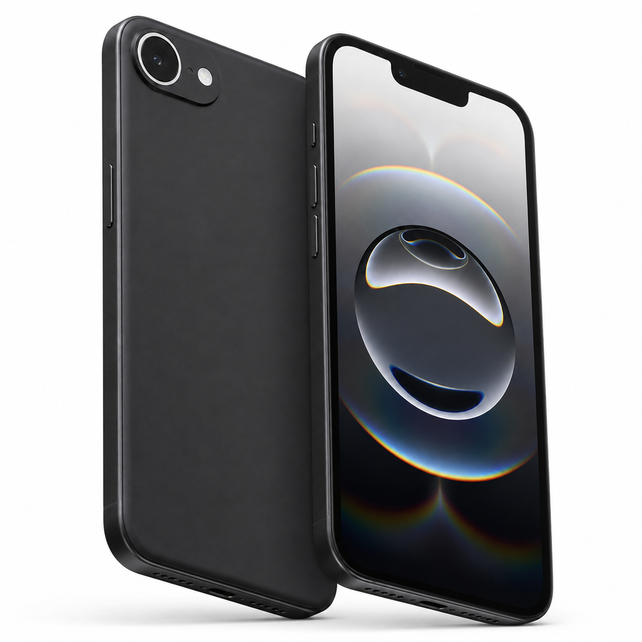 Matte Black Protective Case for Apple iPhone 17e / 16e - Black