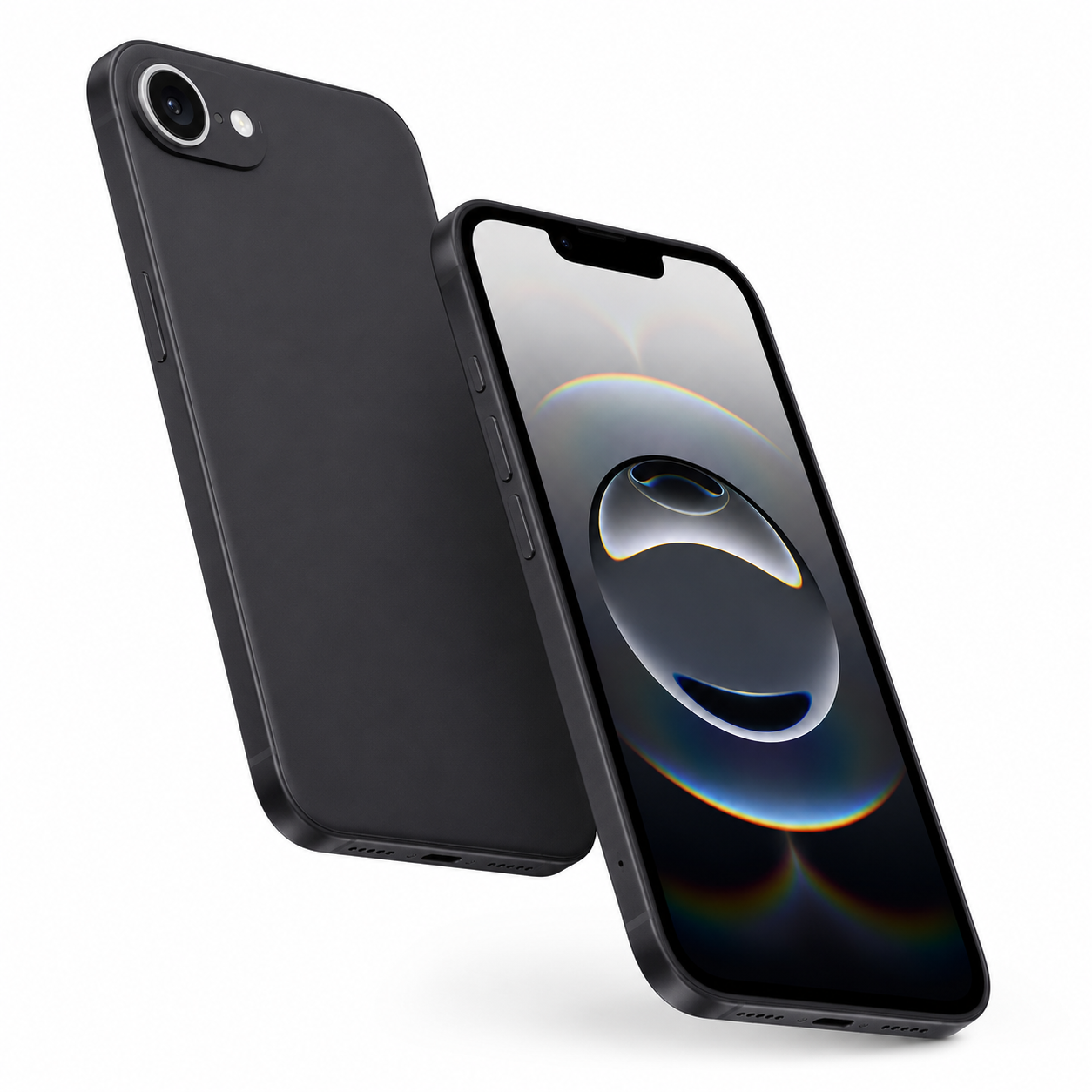 Matte Black Protective Case for Apple iPhone 17e / 16e - Black