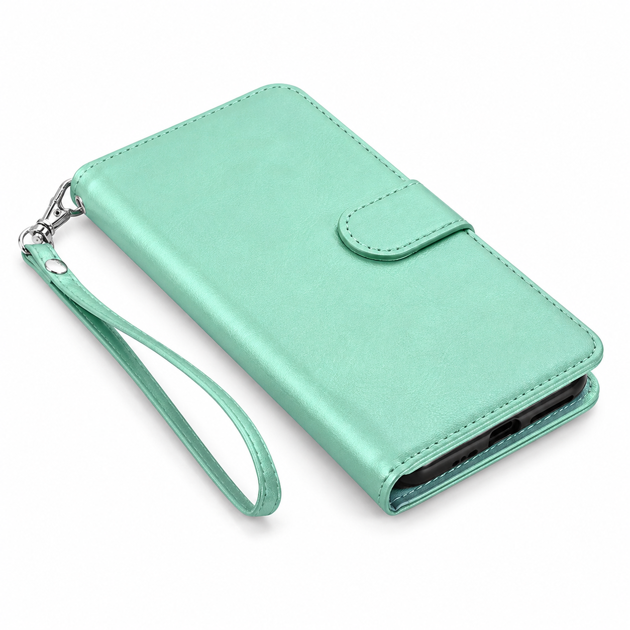 Buy iPhone wallet cases online Canada – Teal detachable bifold case