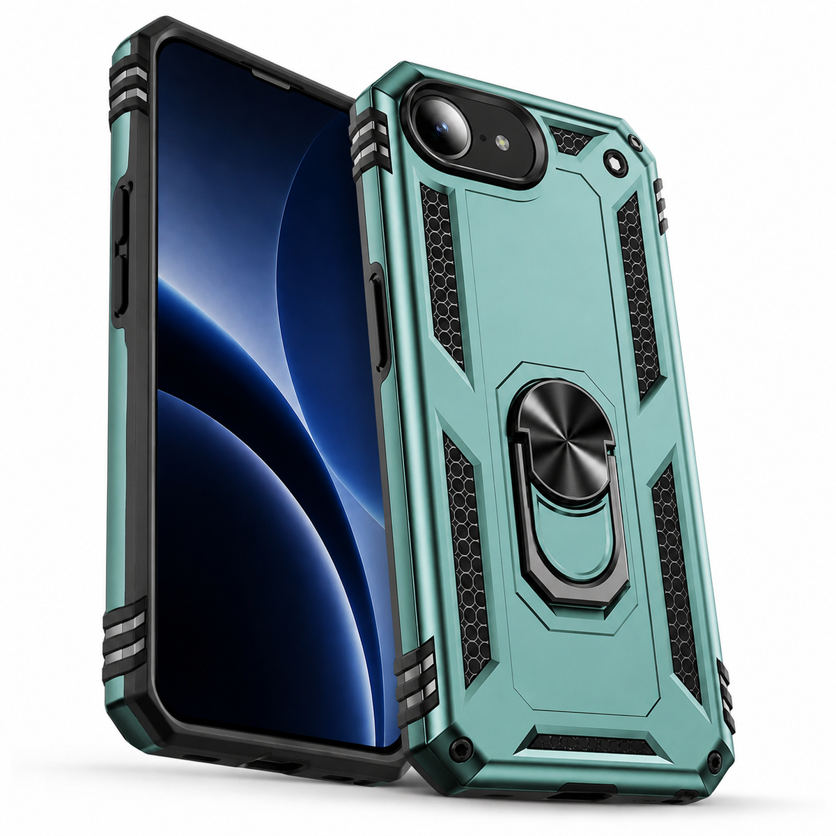 Midnight Green anti-drop phone cover for iPhone 17e and iPhone 16e
