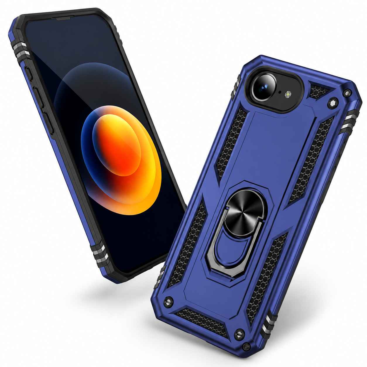 Navy shockproof hybrid phone cover for iPhone 17e and iPhone 16e
