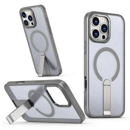 Grey MagSafe iStand case for Apple iPhone 16 Pro Max
