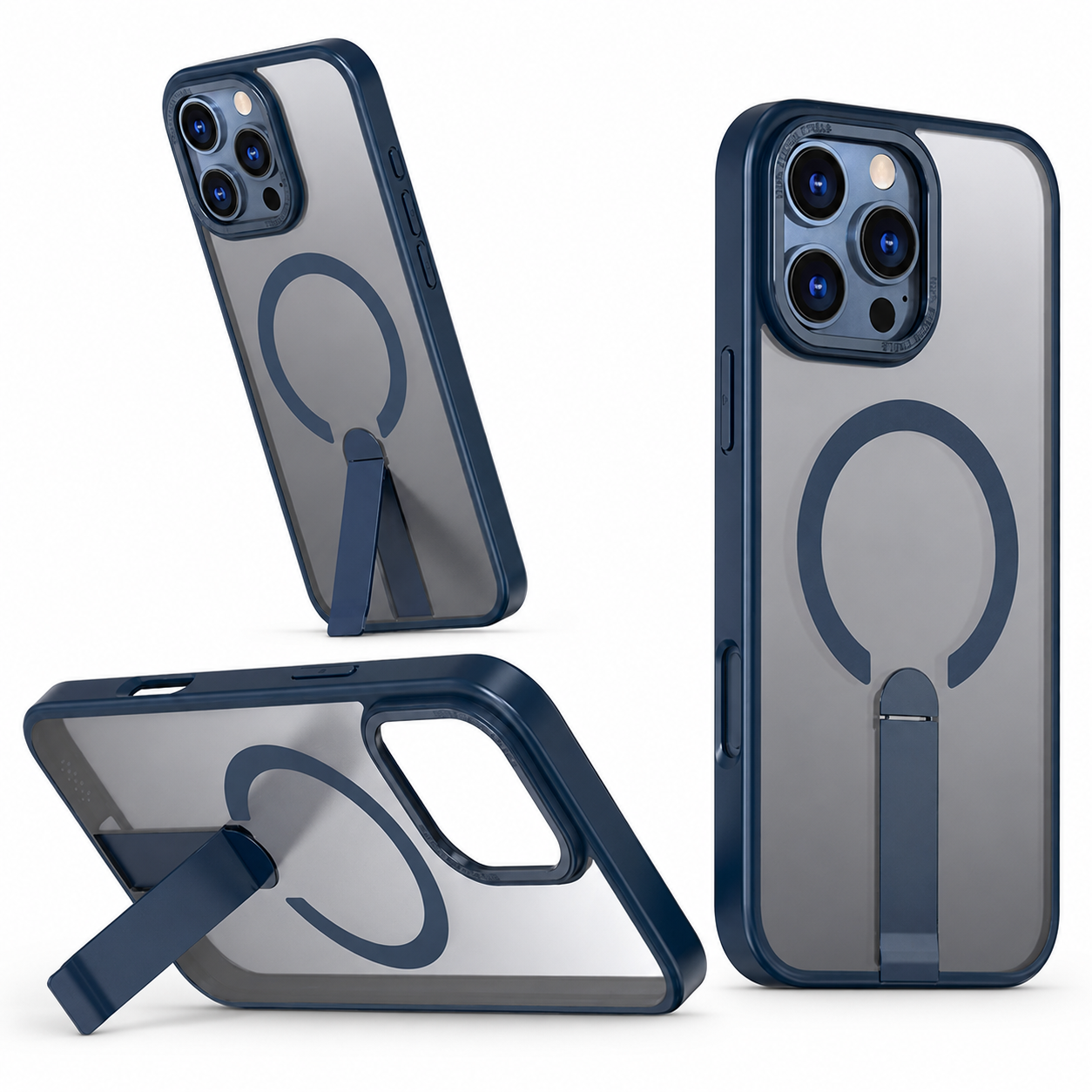 Blue MagSafe iStand case for Apple iPhone 16 Pro Max