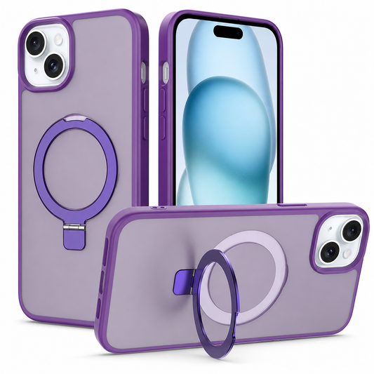 Robust MagSafe Stand Case for Apple iPhone 15 - Deep Purple