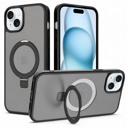 Robust MagSafe Stand Case for Apple iPhone 15 - Black