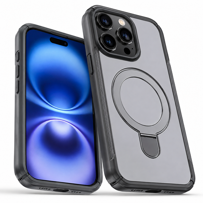 Grey MagSafe phone case for iPhone 16 Pro Max with vivid design
