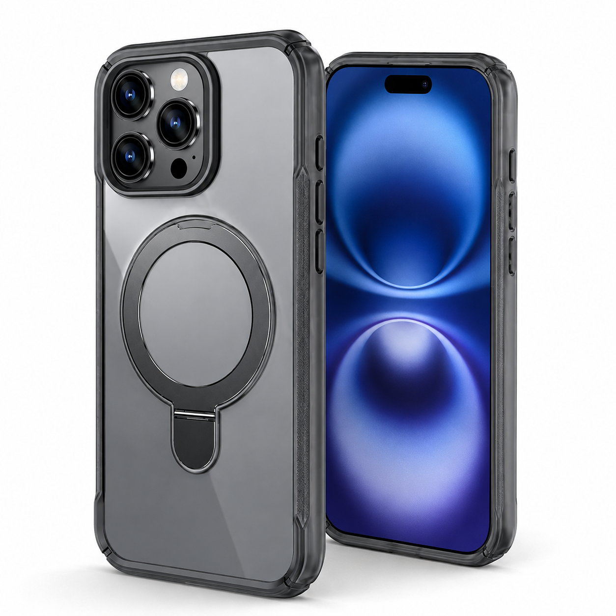Magsafe Vivid Design Grey Case for Apple iPhone 16 Pro Max side view
