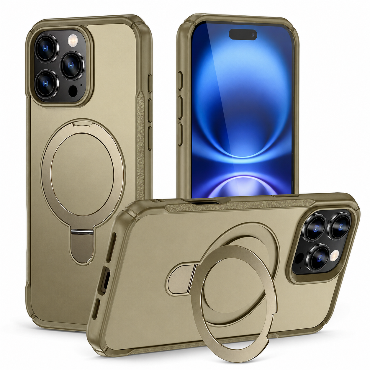 Green Magsafe Vivid Design Case for Apple iPhone 16 Pro Max back view

