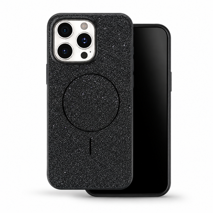 Black Glitsy MagSafe Case for Apple iPhone 16 Pro Max back view