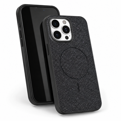 Apple iPhone 16 Pro Max Black Glitsy MagSafe protective case
