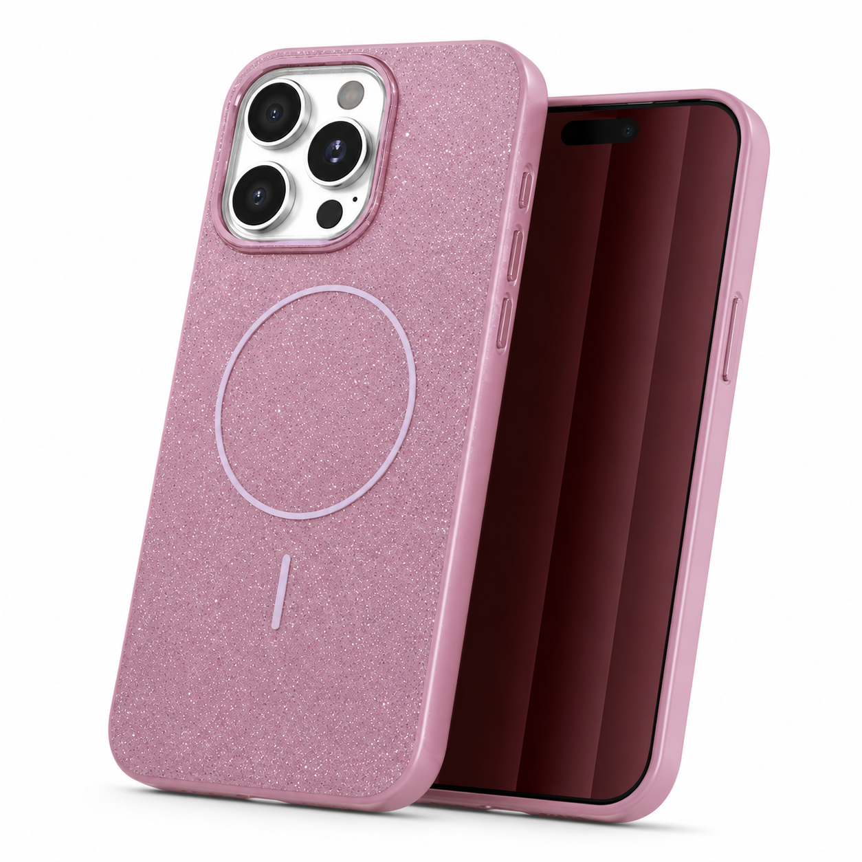 Apple iPhone 16 Pro Max Purple Glitsy MagSafe protective case
