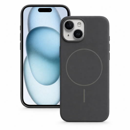 Vibrant MagSafe Silicone Case for Apple iPhone 15 - Grey