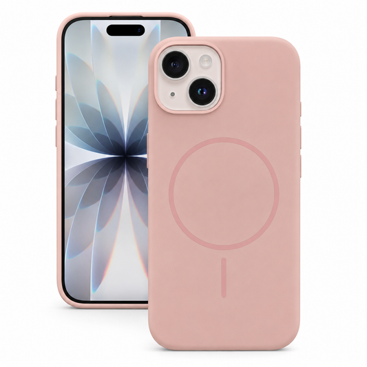Vibrant MagSafe Silicone Case for Apple iPhone 15 - Rose Gold