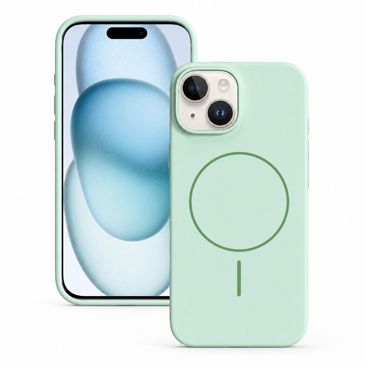 Vibrant MagSafe Silicone Case for Apple iPhone 15 - Teal