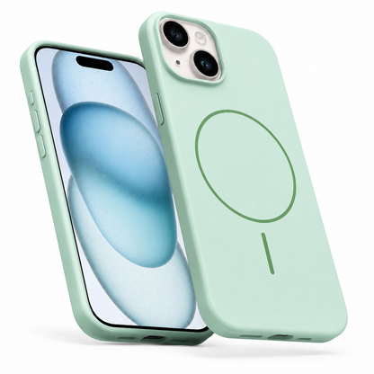 Vibrant MagSafe silicone case for Apple iPhone 13 with shockproof protection