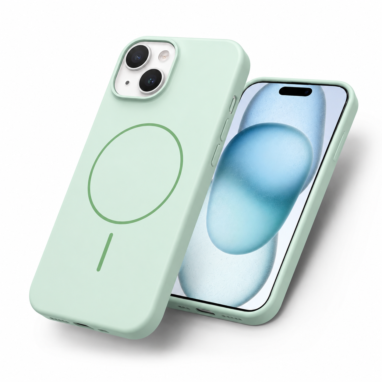 Vibrant silicone MagSafe cover for iPhone 13 with camera and drop protection