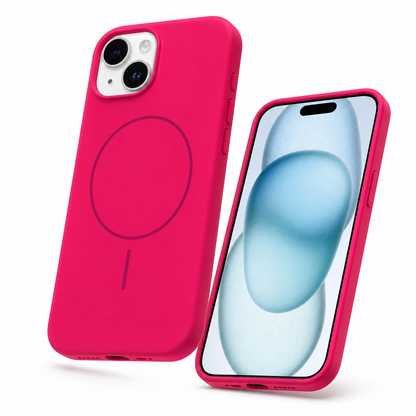 Apple iPhone 14 MagSafe silicone phone case with slim protective design